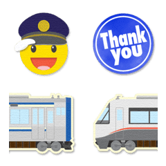 Smiley and train emoji