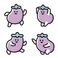 にっこりナスのダンス 動く絵文字
