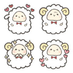 Use everyday Mofumofu sheep Simple Emoji