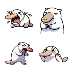 Quirky White Platypuses