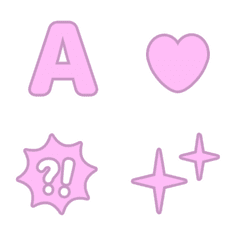 light pink peach Colorful Letters Emoji