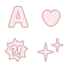 light pink Colorful Easy  Letters Emoji