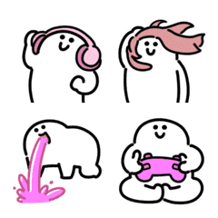 にっこりピンクの動く絵文字