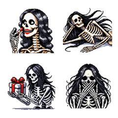 Surreal Female Skeleton Emoji