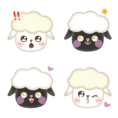 Lamb dog smiling emoticon sticker