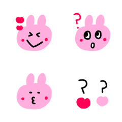 lovely pink rabbit emoji