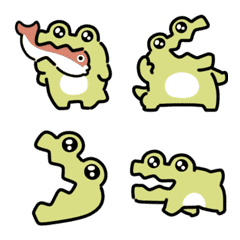 Eye-power crocodile anime emoji