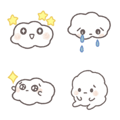 Cute Cloud Emoji Stickers