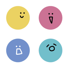 Korean style round face emoji