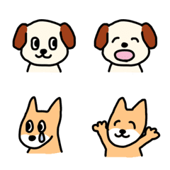 Dogs Pepper and River Emoji