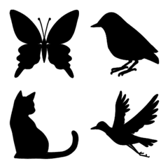 Silhouette Emojis animals and plants