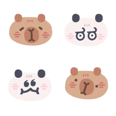 capybara panda kaomoji emoticon Emoji