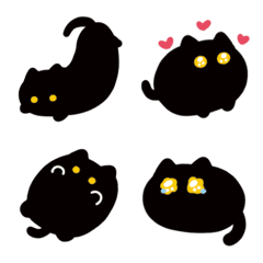 Black little kitty! Simple cat emoji