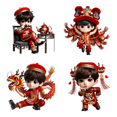 Cute boys in Chinese day (emoji)