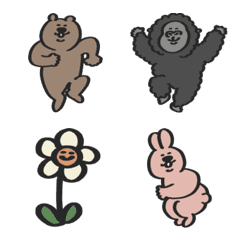 Bear and Rabbit with Gorilla