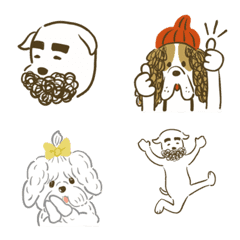 Anime Emoji of bearded dog "Higenojo"