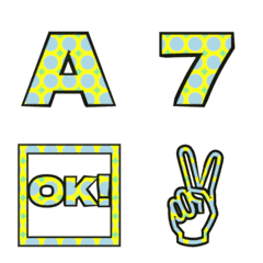 animated emoji! pop cute polka dots font