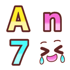 Colorful two-tone color alphabet.