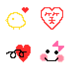 Retro pixel art emoji