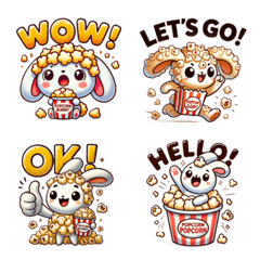 Popcorn Bunny Emoji