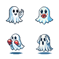 Cute Ghost Emoji(Pixel art)