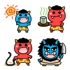 Japanese red demons, blue demons.