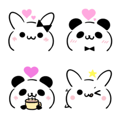 Move Emoji of panda & rabbits3