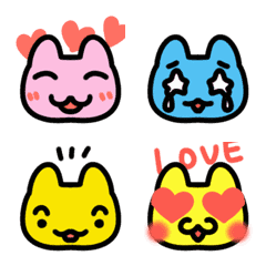 Colorful moving cats