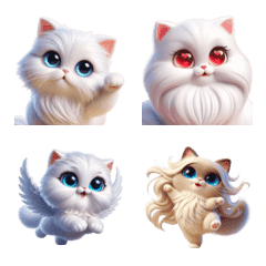 Cute cat smiley stickers