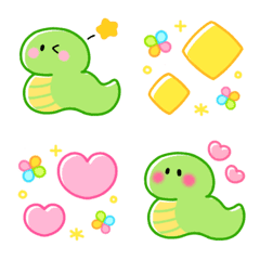 Very cute snake emoji for you :)