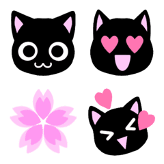 Little cute black cat Emoji