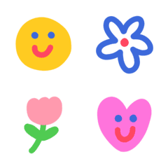 Colorful k style emoji