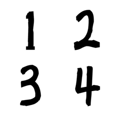 Child handwriting Numbers1-40(black)