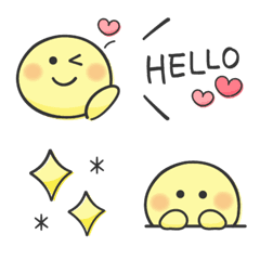 The happy Emoji with yellow smile