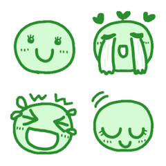 Simple to use green Emoji