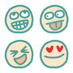 Funny and cute emoticons(Mint)