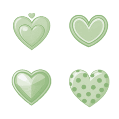 cute love heart(Misty gray green)