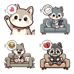 Baby Wolf Life (Emoji) Ver2