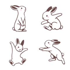 cute bunny rabbit sheep lively jumping