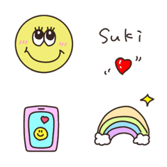 colorful everyday cute smile emoji