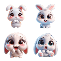 Super cute bunny emoticons/Essential