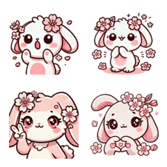 Sakura Bunny Emojis