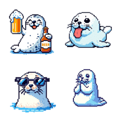 Cute Seal Emoji(Pixel Art)