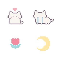 Amamori world pixel art cat