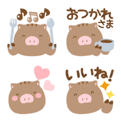 Round baby boar emoji