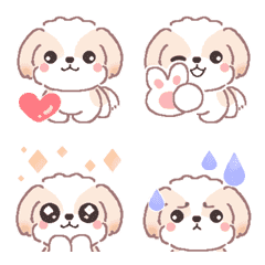 Moving Fluffy Shih Tzu (Gold White1)