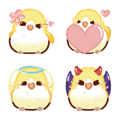 鸚鵡表情貼 ╴和尚鸚鵡（黃色調整版）