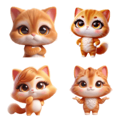 Super cute cat smiley stickers 4