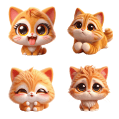 Super cute cat smiley stickers 3