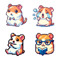 Cute Hamster Emoji(Retro Game)